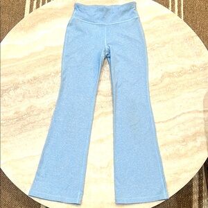 Girls Blue & White bell bottom leggings